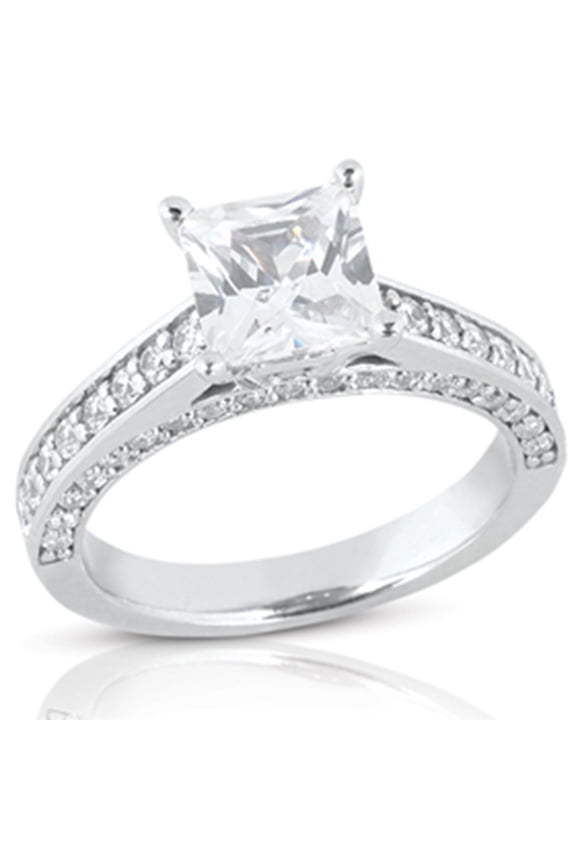 Pompeii 1 5/8ct Heirloom Pave Diamond Ring 14K White Gold (H/I,SI2)
