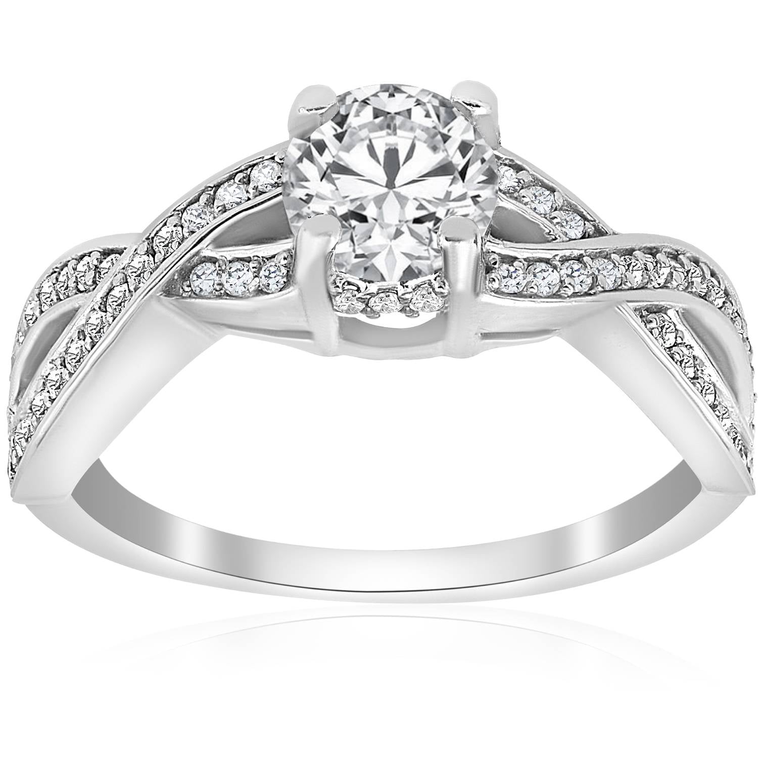 Pompeii3 1 Ct Diamond Infinity Twist Engagement Ring 1 2ct Center Stone   Pompeii3 1 Ct Diamond Infinity Twist Engagement Ring 1 2ct Center Stone 14K White Gold 3c131fb8 A9fe 4fd1 905b 24212193adba 1.300dcff6a543c6f02aa518a82596f29f 