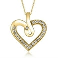 thumbnail image 1 of Pompeii 10K Yellow Gold 1/4ct Diamond Heart Pendant (G-H,I2-I3), 1 of 4