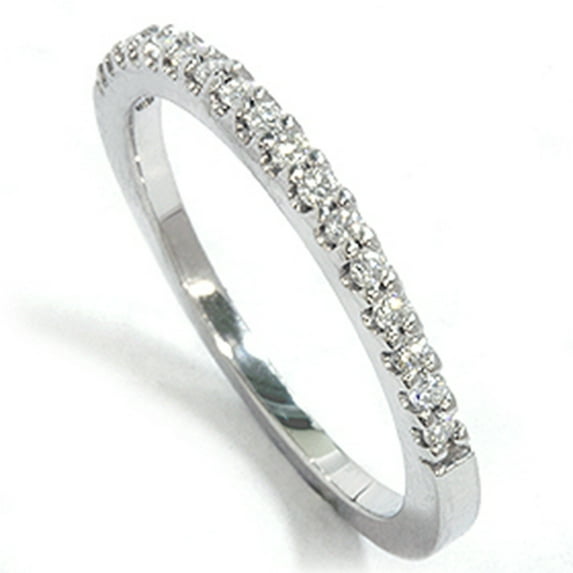 Pompeii 14K White Gold VS Diamond Wedding Anniversary Ring (F,VS)