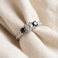 thumbnail image 1 of Pompeii 1ct Black & White Diamond 3 Stone Ring 14K White Gold (G/H,I1-I2), 1 of 6