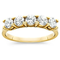 Pompeii 1ct Five Stone Diamond Ring 14K Yellow Gold (G/H,I2-I3)