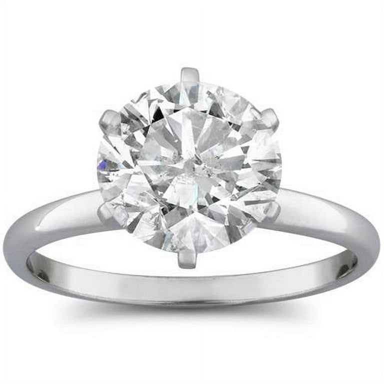 Round diamond solitaire engagement ring 14k walmart deals