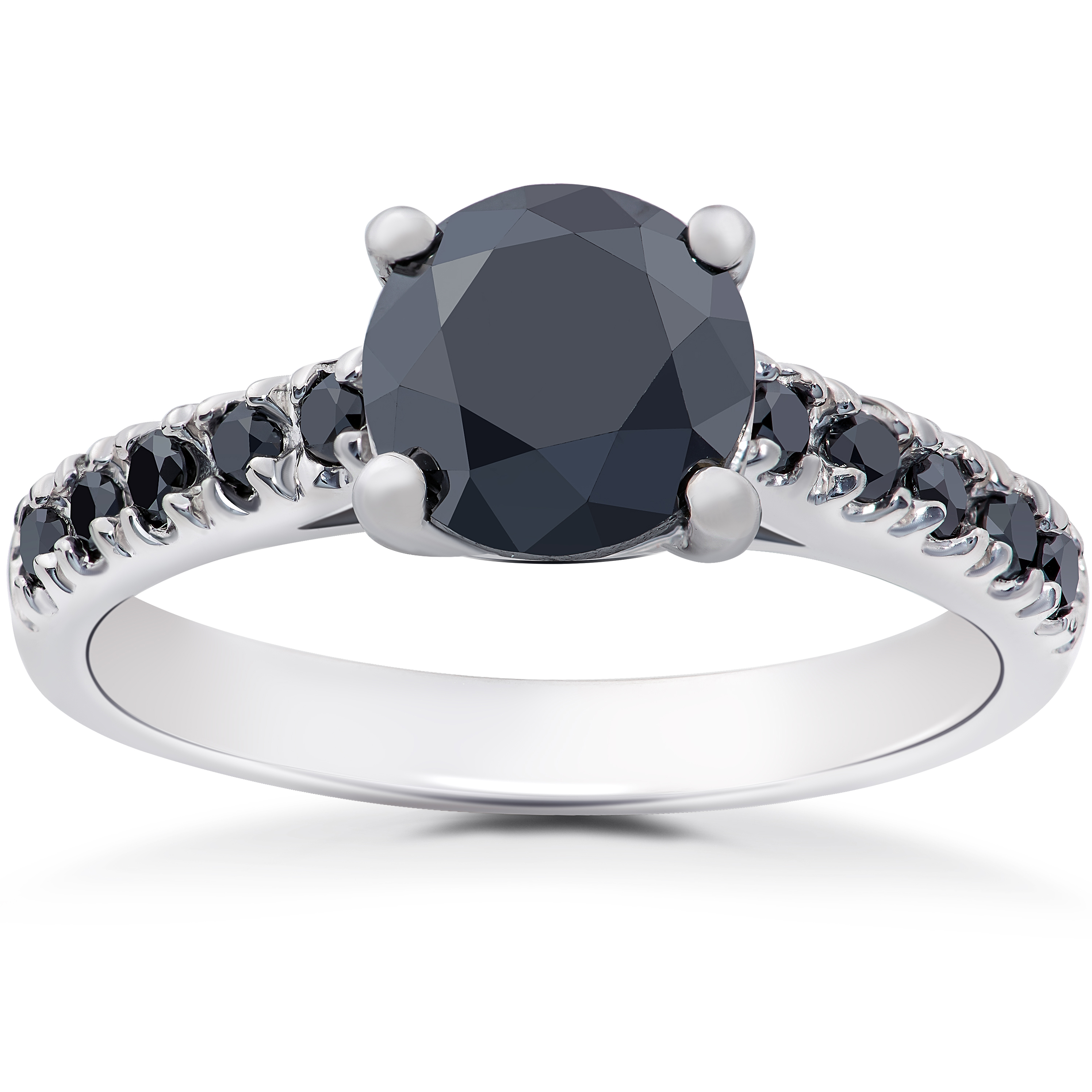 5 Carat Natural Black Diamond Solitaire – Excellent Cut, IGL&S Certified, AAA Grade