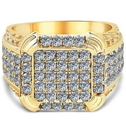 Pompeii3 2 1/4Ct Diamond Mens Ring in 10k Yellow Gold