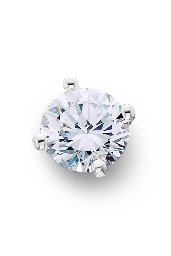 Pompeii .25 - 1.00 Ct Single Round Cut Diamond Stud Earring in 14k White or Yellow Gold