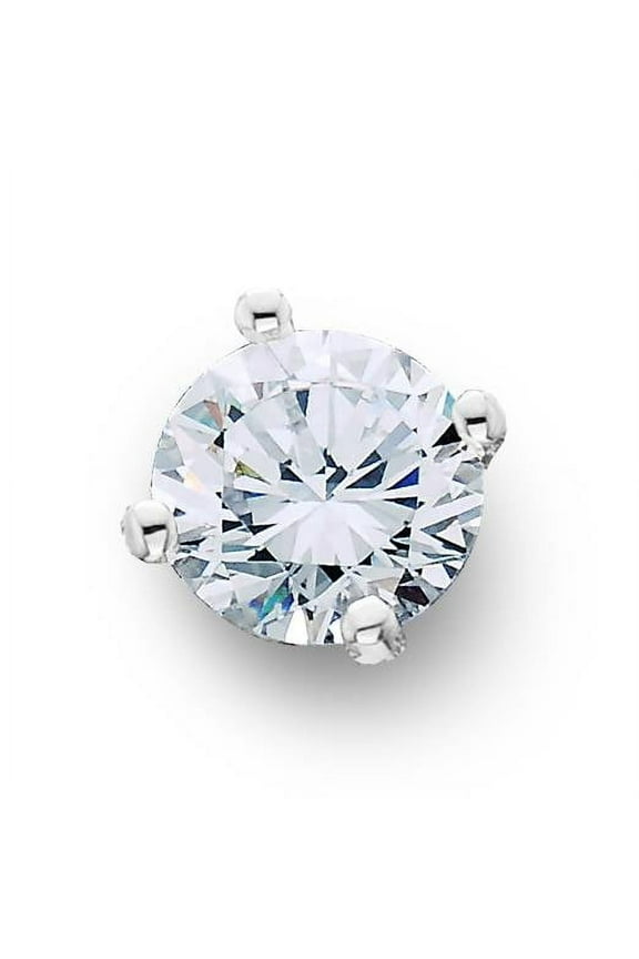 Pompeii .25 - 1.00 Ct Single Round Cut Diamond Stud Earring in 14k White or Yellow Gold