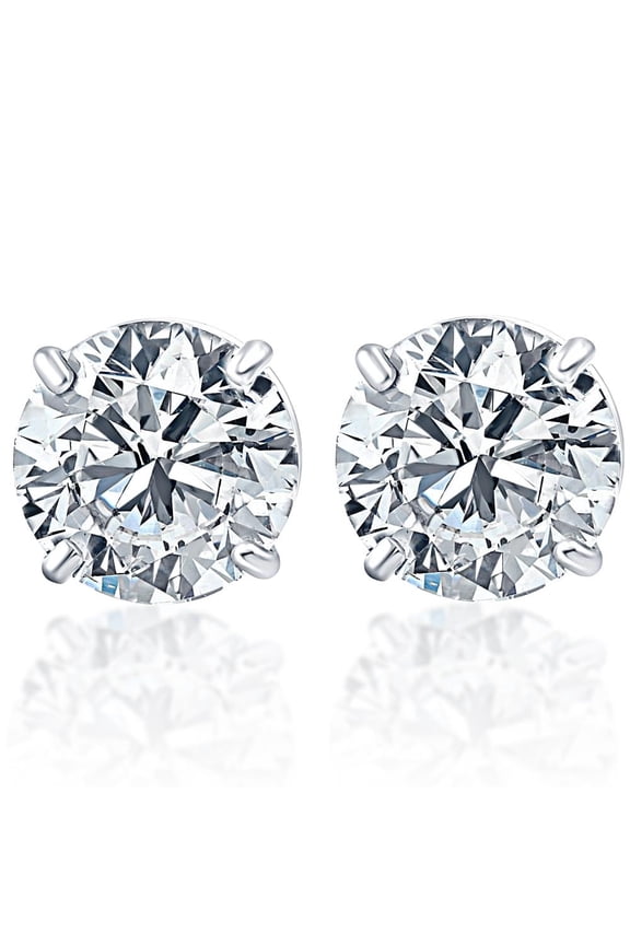 Pompeii .25CT Round Brilliant Cut Natural VS Quality Diamond Stud Earrings In 14K Gold