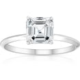 thumbnail image 1 of Pompeii 2Ct Asscher Solitaire Moissanite Engagement Ring in White Yellow or Rose Gold (,), 1 of 4