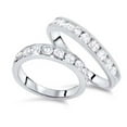 thumbnail image 1 of Pompeii3 2Ct Diamond 14K White Gold His/Hers Wedding Ring Set, 1 of 3