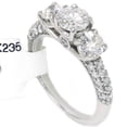 thumbnail image 1 of Pompeii 2ct Three Stone Diamond Ring 950 Platinum (F,SI), 1 of 3