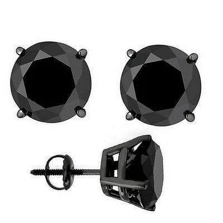 Black diamond earrings screw back online