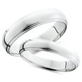 thumbnail image 1 of Pompeii3 Platinum Matching His Hers Polished Wedding Bands Set, 1 of 3