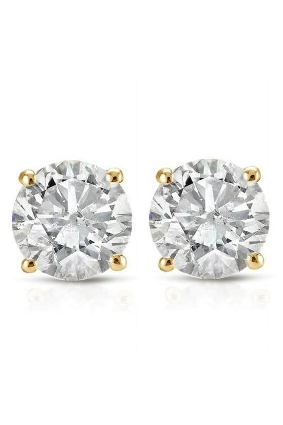 Pompeii 3/4Ct Natural Diamond Studs Available in 14K White And Yellow Gold Setting