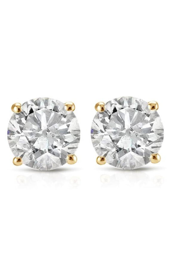 Pompeii 3/4Ct Natural Diamond Studs Available in 14K White And Yellow Gold Setting