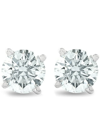 Pompeii3 3/4ct Diamond Studs Screw Back 14K White Gold