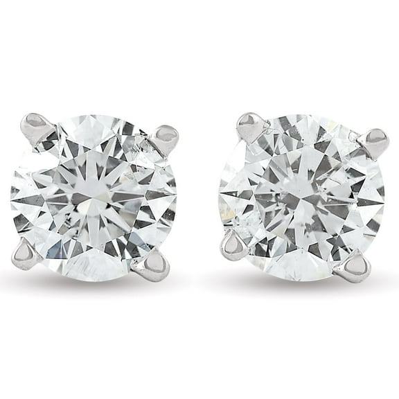 Pompeii3 3/4Ct TDW Genuine Diamond Studs in 14k Yellow Gold (IJ,I2-I3)