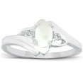 thumbnail image 1 of Pompeii 3/8ct Oval Opal Diamond Ring 14K White Gold (G/H,I1-I2), 1 of 4