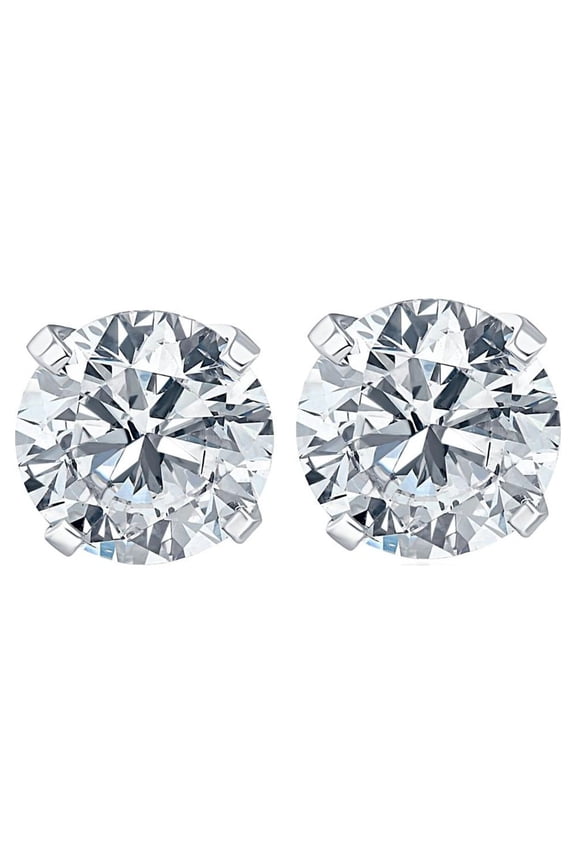 Pompeii 3/8Ct Round Brilliant Cut Diamond Stud Earrings in 14K White Gold (G/H,I2-I3)