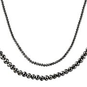 Pompeii3 33Ct Black Diamond Necklace in 18K Gold 16" With 2" Extender