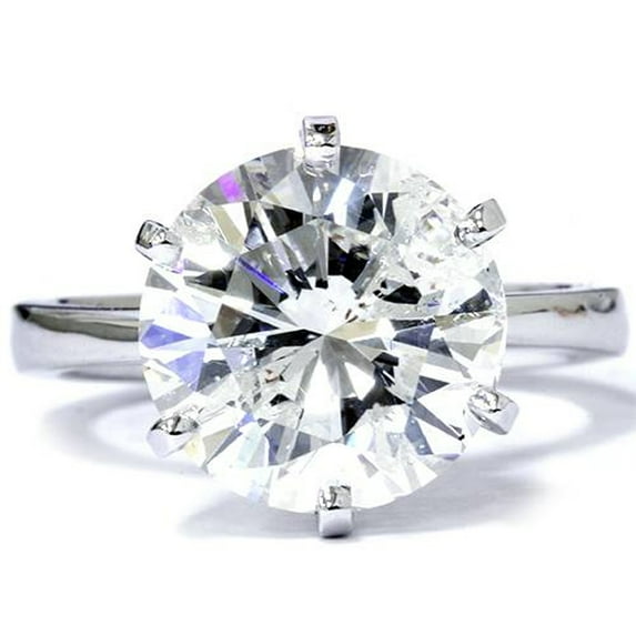 Pompeii 3 Carat Round Cut Diamond Engagement Wedding Solitaire 14K White Gold