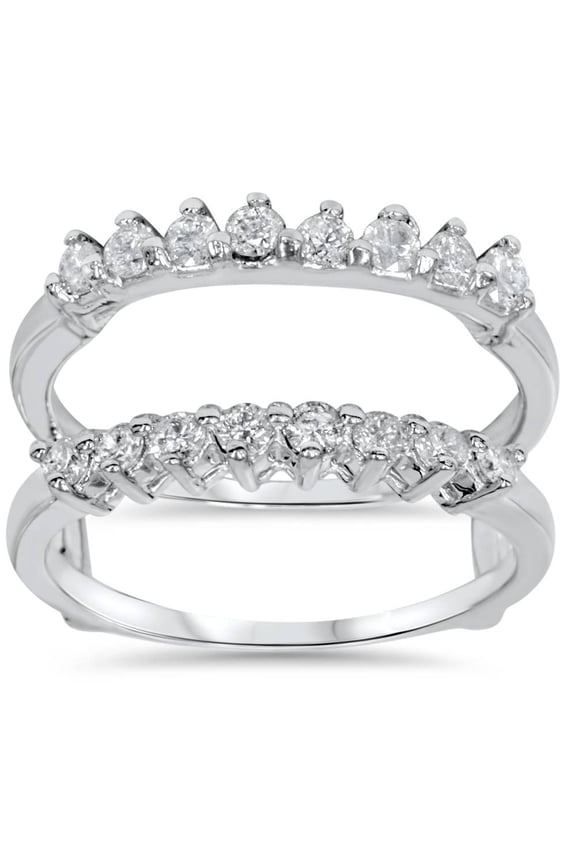 Pompeii 5/8ct Diamond Guard Ring Enhancer 14K White Gold (G/H,I1)
