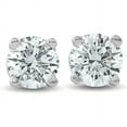 thumbnail image 1 of Pompeii 5/8ct Round Diamond Excellent Studs Screw Backs 14k White Gold Lab Grown (F,VS), 1 of 5