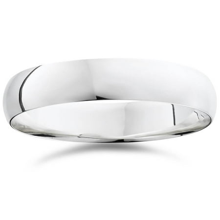 Pompeii 5mm Dome High Polished Wedding Band 950 Platinum (,)