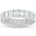 thumbnail image 1 of Pompeii 7ct Emerald Cut Diamond Platinum Eternity Wedding Ring Lab Grown ((F),VS1-VS2), 1 of 3