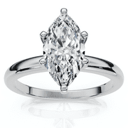 POMPEII3 Pompeii Certified 1Ct Marquise Diamond Engagement Ring 14k White Gold Lab Grown (FG,VS)