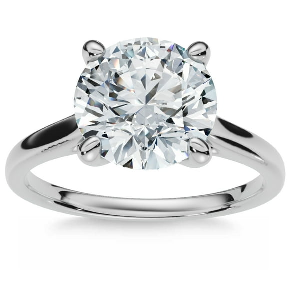 Pompeii Certified 2Ct Solitaire Diamond Cathedral Engagement Ring White Gold Lab Grown
