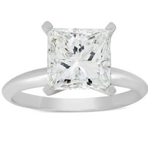 1/3 CT. Certified Princess-Cut Diamond Solitaire Engagement Ring in 14K ...