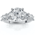 thumbnail image 1 of Pompeii Certified 3 Ct Diamond Engagement Ring 14k White Gold Lab Grown (G/H,VS2-SI1), 1 of 4