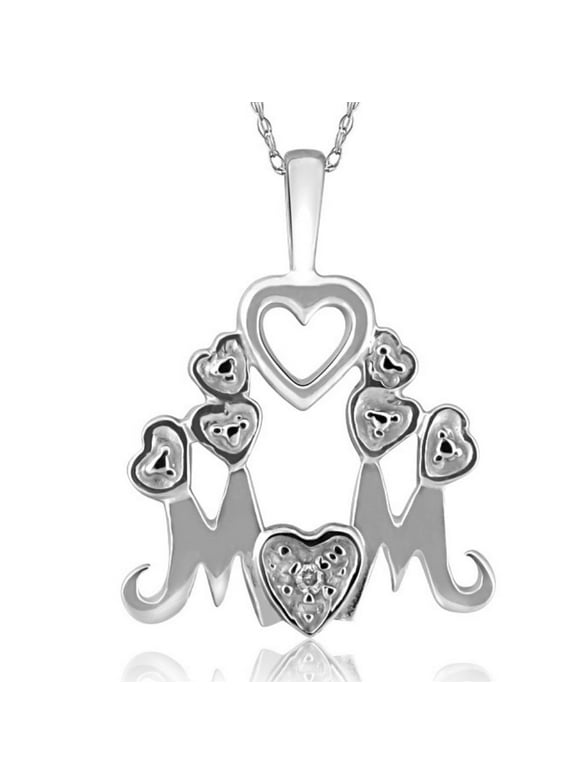 Pompeii3 Diamond Mom Pendant Necklace in White, Yellow, or Rose Gold