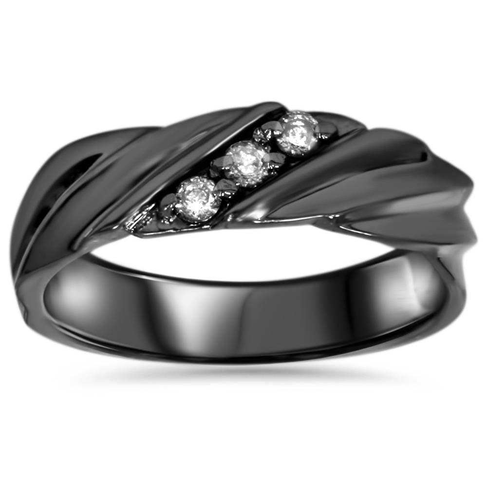 Pompeii3 Diamond Ring 14K Black Gold