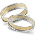 thumbnail image 1 of Pompeii3 Gold Matching Two Tone His Hers Wedding 14K Ring Set, 1 of 6