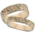 thumbnail image 1 of Pompeii3 10k Black & Yellow Gold 6/4mm Ring Matching His Hers Wedding Band Set, 1 of 5