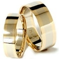 thumbnail image 1 of Pompeii3 8/6mm Plain 14K Two Tone Wedding Band Set, 1 of 3