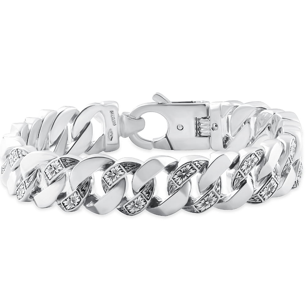 PLATINUM FINISH ELEGANT BRACELET FOR MEN -JEWLOV001P – www.soosi.co.in