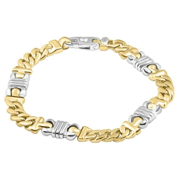 Pompeii Men's Figaro 14k Gold (62gram) or Platinum (99gram) 9mm Link Bracelet 8.75" (,)