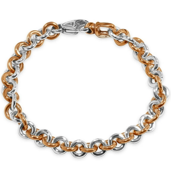 Pompeii Men's Link Rolo 14k Gold (40gram) or Platinum (65gram) 9mm Bracelet 8" (,)