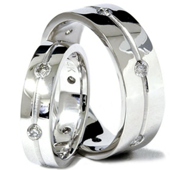 Pompeii3 1ct Matching His Hers Diamond Comfort Wedding Bands