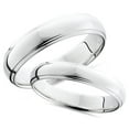 thumbnail image 1 of Pompeii3 Platinum Matching His Hers Polished Wedding Bands Set, 1 of 5