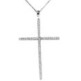thumbnail image 1 of Pompeii White Gold 3/4ct Genuine Diamond Cross Pendant Necklace (H/I,I2), 1 of 2