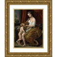 thumbnail image 1 of Pompeo Batoni 11x14 Gold Ornate Wood Frame and Double Matted Museum Art Print Titled - Venus Caressing Cupid (1774), 1 of 4