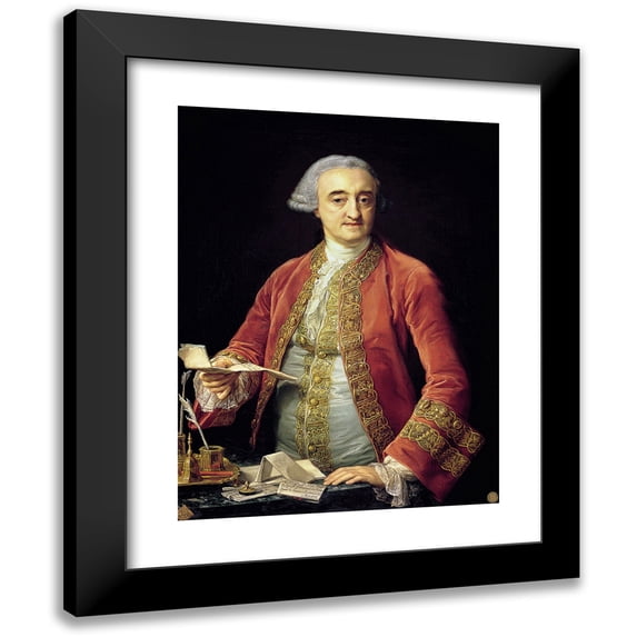 Pompeo Batoni 19x24 Black Modern Framed Museum Art Print Titled - Manuel De Roda Y Arrieta (1765)