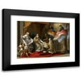 thumbnail image 1 of Pompeo Batoni 24x18 Black Modern Framed Museum Art Print Titled - Pope Benedict XIV Presenting the Encyclical Ex Omnibus to the Comte De Stainville, Later Duc De Choiseul (1757), 1 of 5