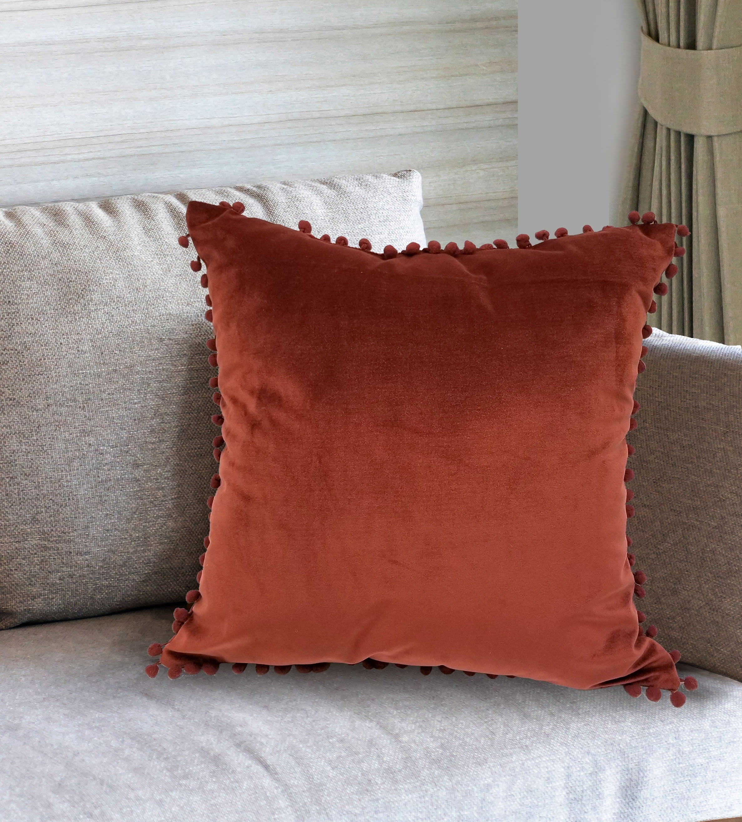 Merlot Square Chenille Kids Decorative Throw Pillow