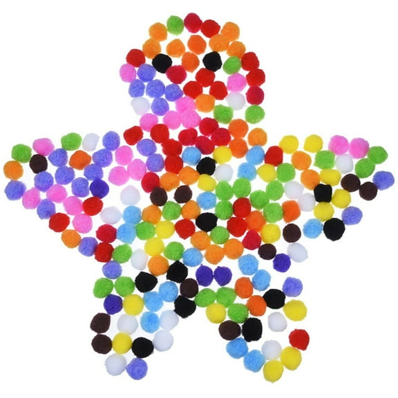 Pompom Toys Mini Poms for Crafts Miniture Decoration Tinsel Balls Colorful Hairball Apparel Child