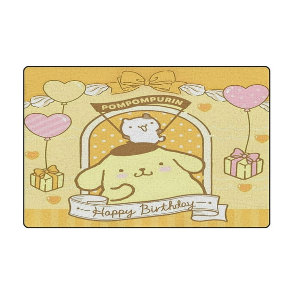 Pompompurin Area Rugs, Large Carpet, Washable Rug Mat, Flannel Non-Slip Rugs For Bedroom Living Dining Dorm Room Entryway, Home Decor